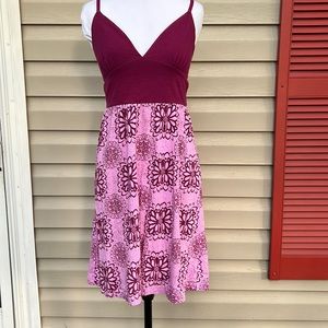 Roxy juniors plum&pink sleeveless knit dress